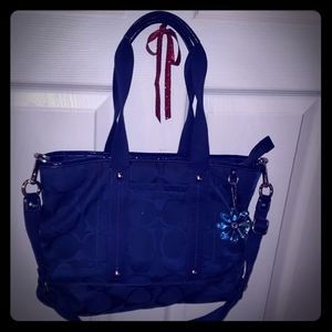 Authentic blue coach cross body/handle purse